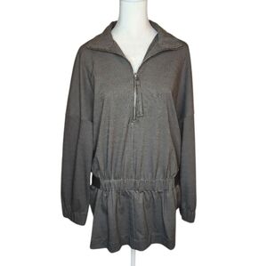 Epoque Evolution Grey Half Zip Pullover Elastic Waist Size Small